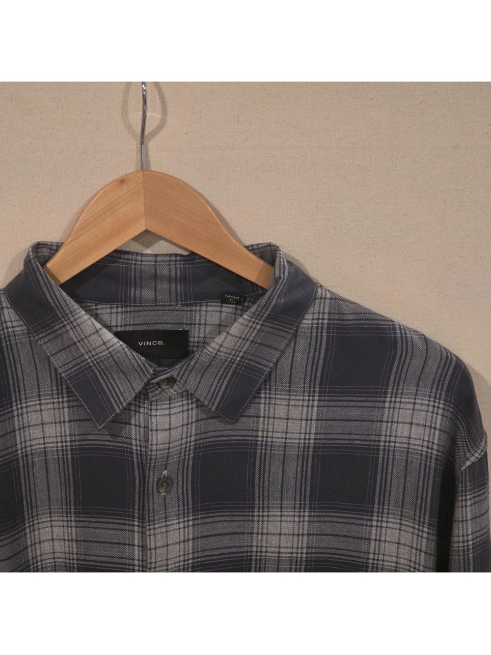 Vince Classic Fit Flannel Shirt XL